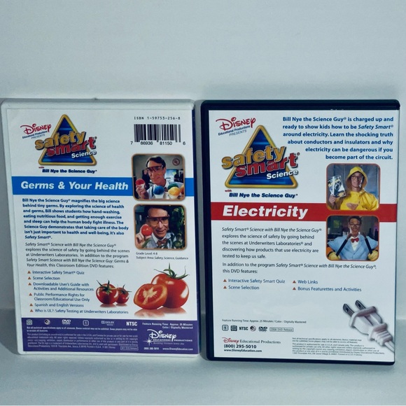 Disney Safety Smart With Bill Nye The Science Guy DVDs - Picture 2 of 3